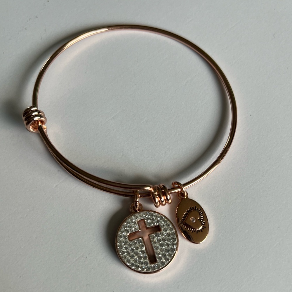 Rose gold charm bracelet
